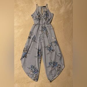 Spaghetti strap flowy pants jumper